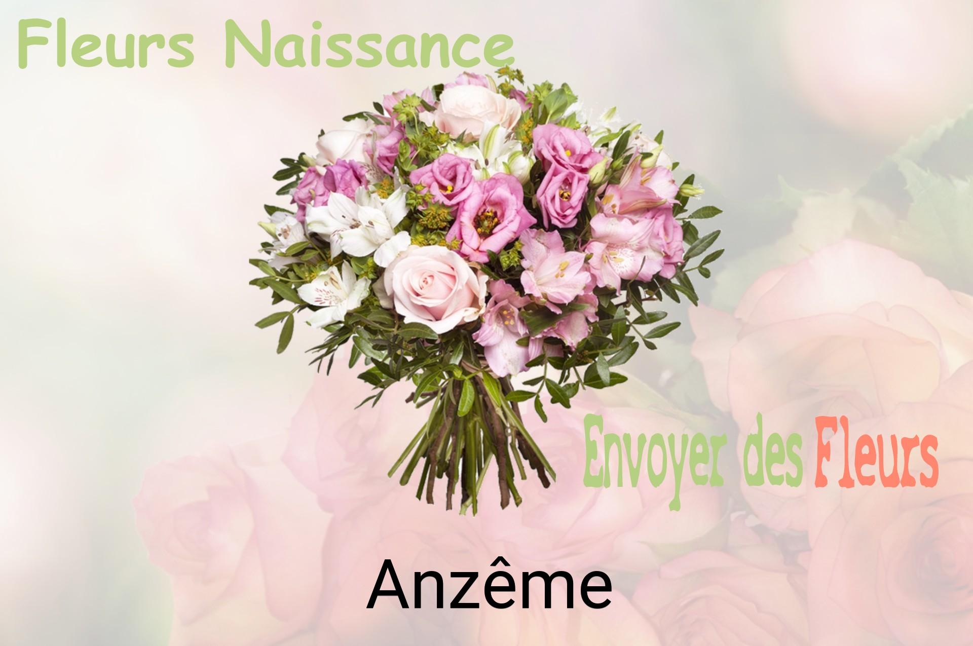 Bouquet de fleurs de naissance livré à Anzême
