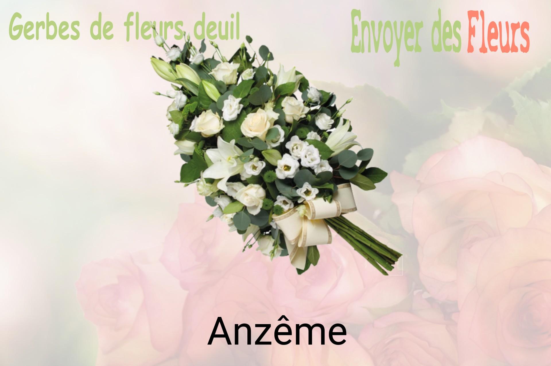 Gerbe de fleurs de deuil livrée à Anzême